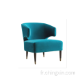 Chaise d'appoint en tissu velours marron Morden GK8004